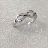 Polished Infinity Twist Band Ring