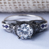 Skull Gothic CZ Solitaire Ring
